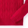 Hope & Henry Girls' Cable Front Sweater, Kids - 3 of 4