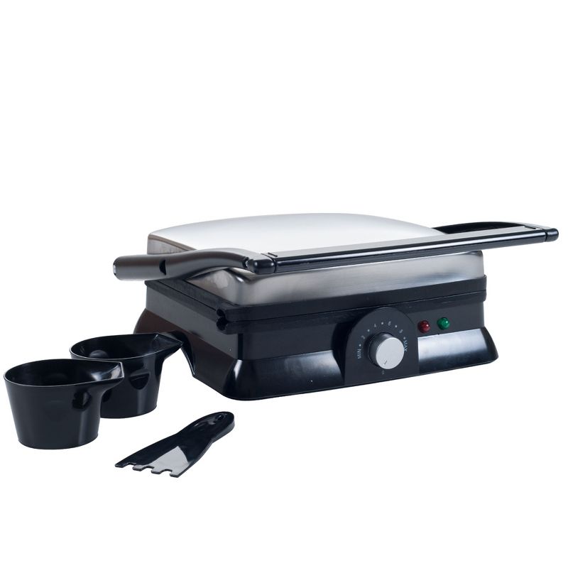 Hastings Home Electric Panini Press, Indoor Grill, and Gourmet Sandwich Maker With Nonstick Plates - Black, 2 of 5