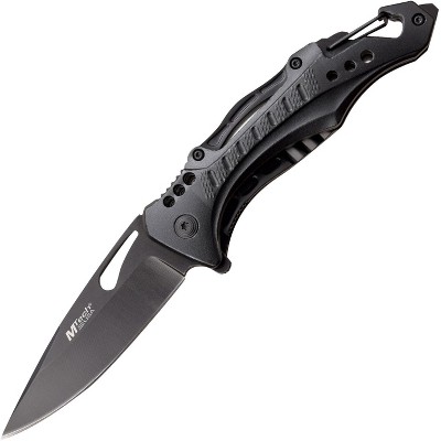 MTech USA Linerlock Spring Assisted Folding Knife, 3.5" Black Blade MT-A705G2-BK