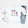 Simply Sage Market Women's Graphic Sweatshirt Stacked Smiley Faces - 2 of 2