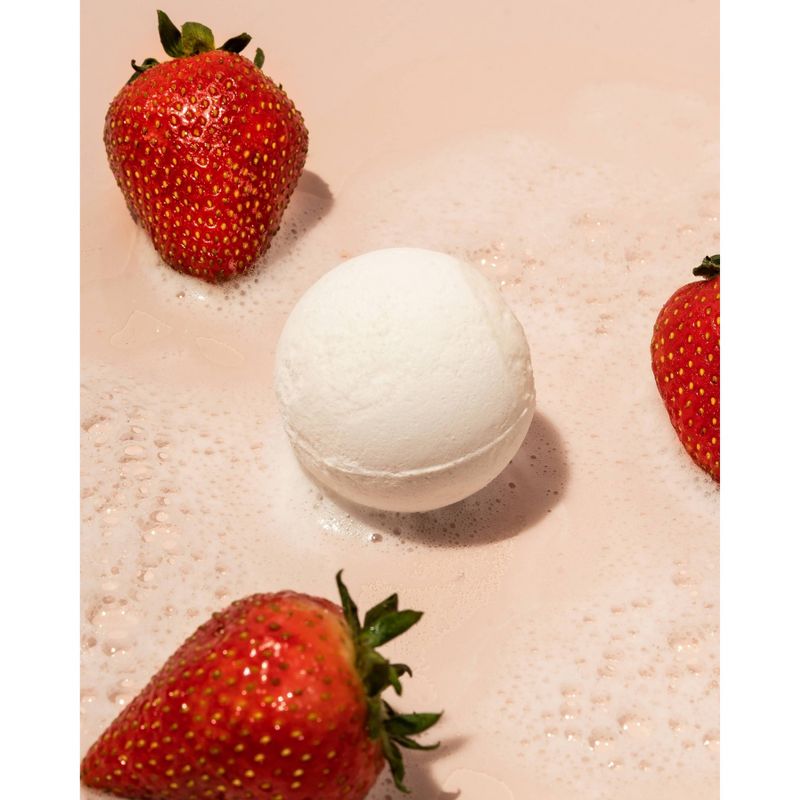 Raw Sugar Kids&#39; Bath Bomb - Strawberry + Vanilla - 9.6oz/6ct, 3 of 8