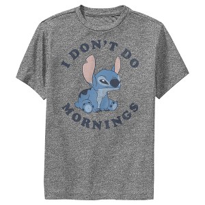 Boy's Lilo & Stitch Experiment 626 I Don't Do Mornings Performance Tee - 1 of 4