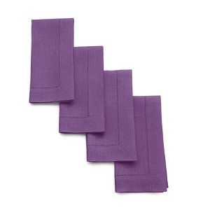 Solino Home Linen Classic Hemstitch Dinner Napkins - 1 of 4