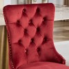 Kumasinova Mid Century Dining Chairs Set of 2,Tufted Kitchen Chairs with Lion Head Pull Ring,Velvet Dining Chair with Gold Wood Legs&Nailhead Trim - 4 of 4