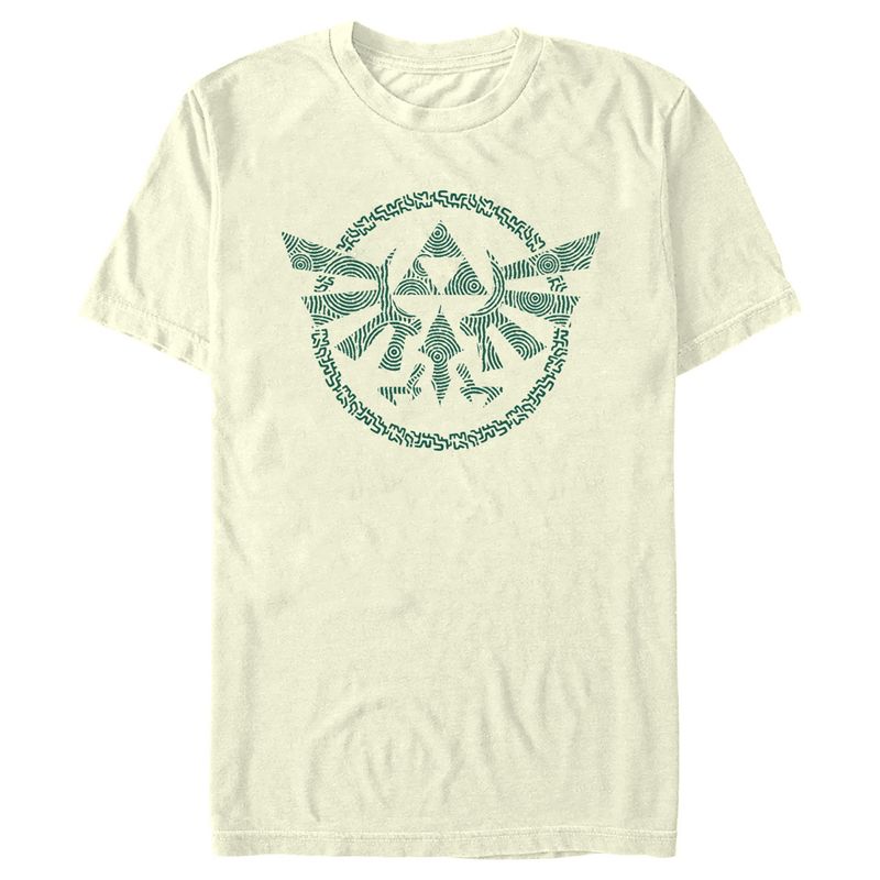 Men's Nintendo The Legend of Zelda: Tears of the Kingdom Green Hyrule Crest T-Shirt, 1 of 5