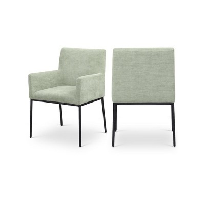 Meridian Furniture,Reeves Chenille Fabric Dining Chair, Set of 2