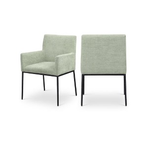 Meridian Furniture,Reeves Chenille Fabric Dining Chair, Set of 2 - 1 of 4