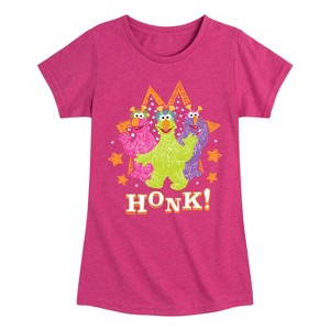 Girls' - Sesame Street - Scribble Honkers Fitted Short Sleeve Graphic T-Shirt - 1 of 4