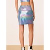 INSPIRE CHIC Women's Metallic Shiny Holographic Bodycon Mini Skirt - 3 of 4