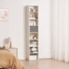 8-Tier Tall Narrow Bookshelf with Adjustable Shelves, 71" Freestanding Wooden Bookcase - 2 of 4