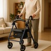 Rhythm Healthcare Royal Aluminum Rollator Lightweight 4 Wheel Walker Seat, Grey - 4 of 4