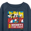 Women's - Disney - Firefighter Mickey & Friends Lightweight French Terry Wide Neck Long Sleeve Shirt - 2 of 4