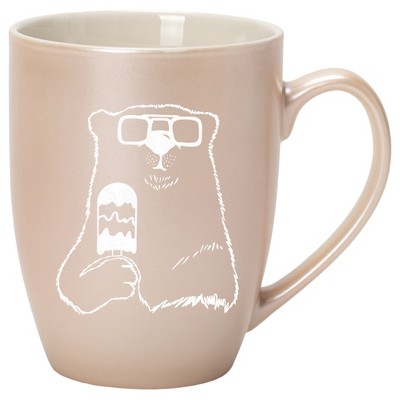Elanze Designs 10 Ounce Metallic Finish New Bone China Tea Coffee Cup Mug� Precious Pearl Ice Cream Polar Bear