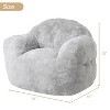 GustoWave Extra Large Bean Bag Chair for Bedroom & Living Room, Light Grey - 2 of 4