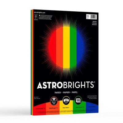 100 Sheet Astrobrights 5-Color Primary Colored Paper