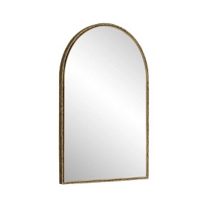 AZL1 Life Concept Decorative Wall Mirror Arched Design Shatterproof Tempered Glass Metal Frame for Bathroom Wall Hanging, Gold, 40.75"*28.15"*4.72" - 1 of 4