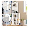 6 Tier Corner Bookshelf Office Display Cubby Industrial Corner Storage Cabinet Rack with USB Charging Station & Power Outlets Charging Station - 3 of 4