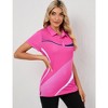 Womens Polo Shirts Short Sleeve Summer Printed Tops Lightweight Athletic Golf Tennis Shirts - 4 of 4