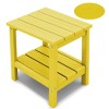 Hyleory Double-Tier Patio Adirondack Side Table, Outdoor HDPE Square End Table - 2 of 4