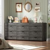 Aheaplus Closet Storage Cabinet 2 Set with 6 Drawers, Night Stand with Storage, 6-Drawers Dressers - 2 of 4