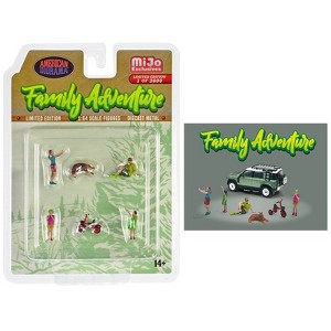 "Family Adventure" 6 piece Diecast Figure Set Limited Edition to 3600 pieces Worldwide 1/64 Scale Models by American Diorama - 1 of 3