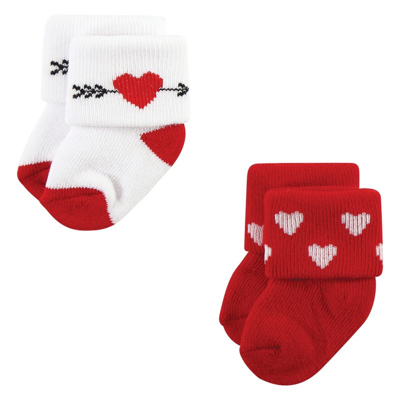 Hudson Baby Unisex Baby Holiday Newborn Terry Socks, Valentine Easter, 3 of 6