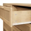 KTMBDW 6 Drawer Dresser for Bedroom, Arc Shaped Rattan Dresser with Deep Drawers, Large Double Chest of Drawers for Living Room, Hallway, Entryway - 4 of 4