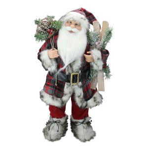 Northlight 24" Alpine Santa Claus with Snowshoes and Skis Christmas Figure - 1 of 4
