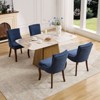 Sapphtopaz Modern Dining Chairs Set of 2 Chenille Upholstered Mid Back Chair with Double-Layer Cushion Accent Chairs for Kitchen, Dining Room - 4 of 4
