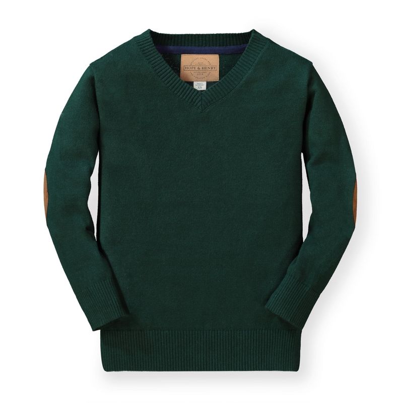 Hope & Henry Boys' Organic Cotton V-Neck Sweater, Kids, 1 of 8