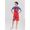 SUPER MARIO Nintendo Mario Little Boys Rash Guard Swim Shirt Red 7-8 - 2 of 4