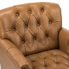 Enrique Traditional Genuine Leather Armchair with Tufted Back| ART OF LIVING DESIGNS - 4 of 4