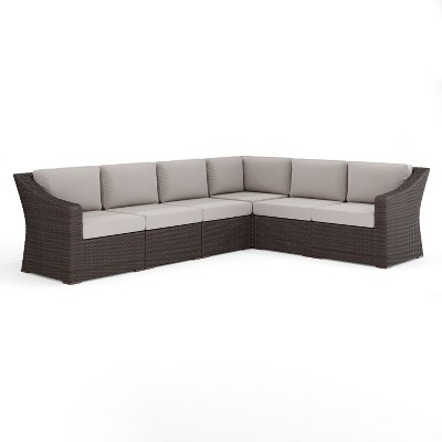 tan cushions/brown frame