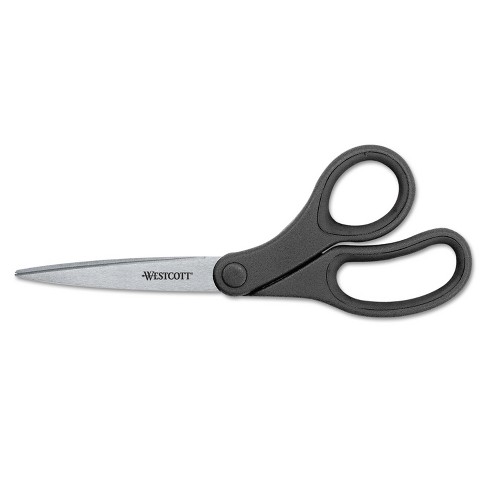 Westcott Student Scissors, 7, Stainless Steel, Hard Handle, for