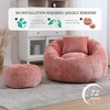 CAVINAS Chenille Bean Bag Chair with Ottoman,Lounge Chair Indoor with Pillow,Gaming Bean Bag Chairs for Adults,Bean Bag Couch for Living Room - 3 of 4