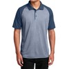 Mafoose Men's Short Sleeve Moisture-Wicking PosiCharge RacerMesh Raglan Heather Black Polo T-shirt - 4 of 4