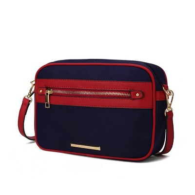 MKF Collection Jimena Vegan Leather Women’s Shoulder Bag by Mia K- Navy Wine