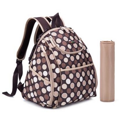 Colorland Doriam Multi-Pocket Baby Diaper Backpack with Insulated Bottle Pocket- Brown