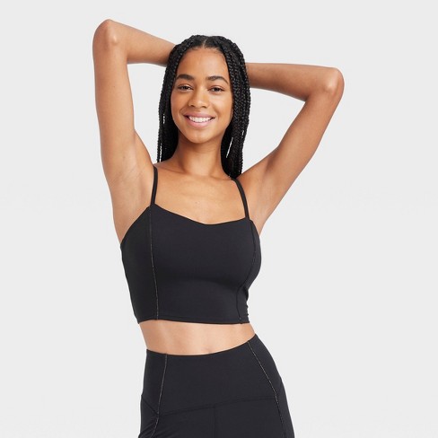 Women's Corset Detail Bra - JoyLab™ Black XS