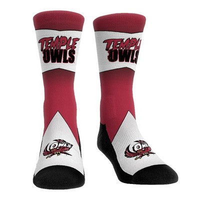 NCAA Temple Owls Adult Battle Call Crew Socks - L/XL
