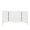 TIRAMISUBEST Elegant Sideboard Featuring Sophisticated Wavy Pattern Doors,Arched Groove Design - 4 of 4