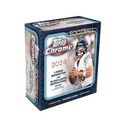 2024 Topps Chrome Football Trading Card Mega Box