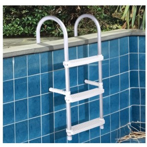 Edou Step Pool Stair with Collapsible Design for Swimming Pool-White - 1 of 4