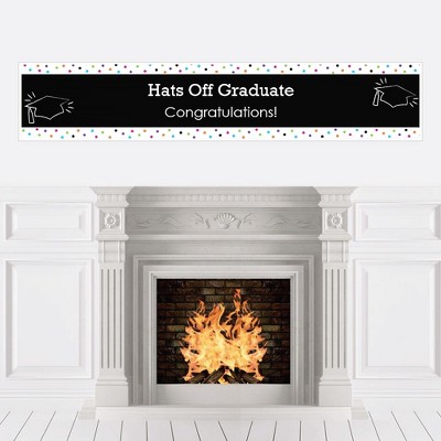 Big Dot of Happiness Hats Off Grad - Graduation Party Decorations Party Banner