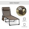 PAGED Folding Camping Chairs Reclining Chaise Lounge Chair with Adjustable Backrest and Removable Pillow for Camping, Beach, Yard, Picnics - 4 of 4