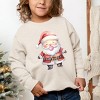 Watercolor Santa Bubblegum - Toddler Graphic Sweatshirt - 3 of 4