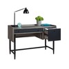 Vynxaria Space-Efficient Desk - Gray/Brown Finish, Adjustable/Fixed Shelves, Full-Extension Drawer, Top Shelf - 2 of 4