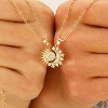 Sun & Moon Matching Necklace Set - Stackable Couple/Friendship Jewelry in Gold/Silver - 2 of 4