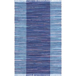 Rag Rug W/ Fringes RAR122 Flat Weave Indoor Rugs - Safavieh - 1 of 4