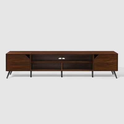 Mid-Century Modern Wide Storage TV Stand for TVs up to 90" - Saracina Home